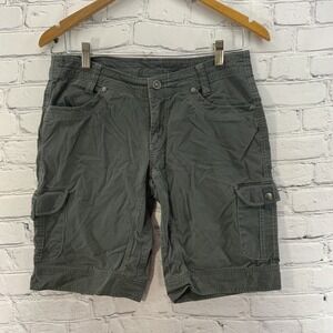 Kuhl Shorts Womens Sz 8 Gray Camping Hiking Casual FLAW
